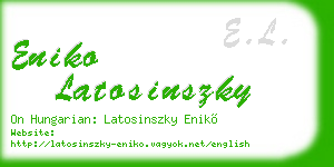 eniko latosinszky business card
