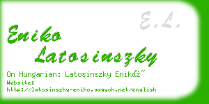 eniko latosinszky business card